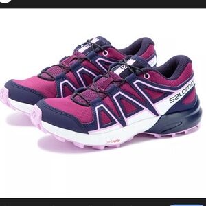 Salomon Speedcross Kids Sneakers in Plum and Blue